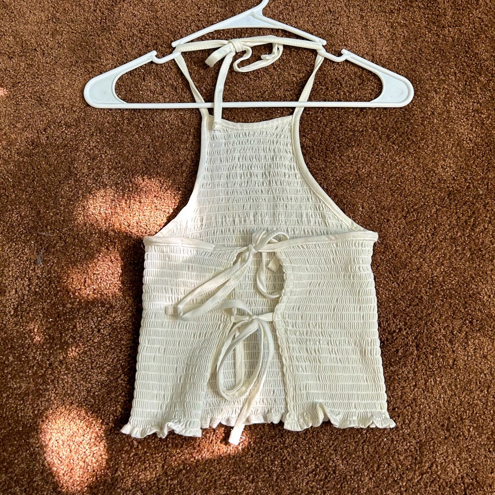 White Halter Top